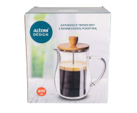 Altom Zaparzacz termiczny z bambusową pokrywą 400ml N/N BZ - 1580484 - zdjęcie 2